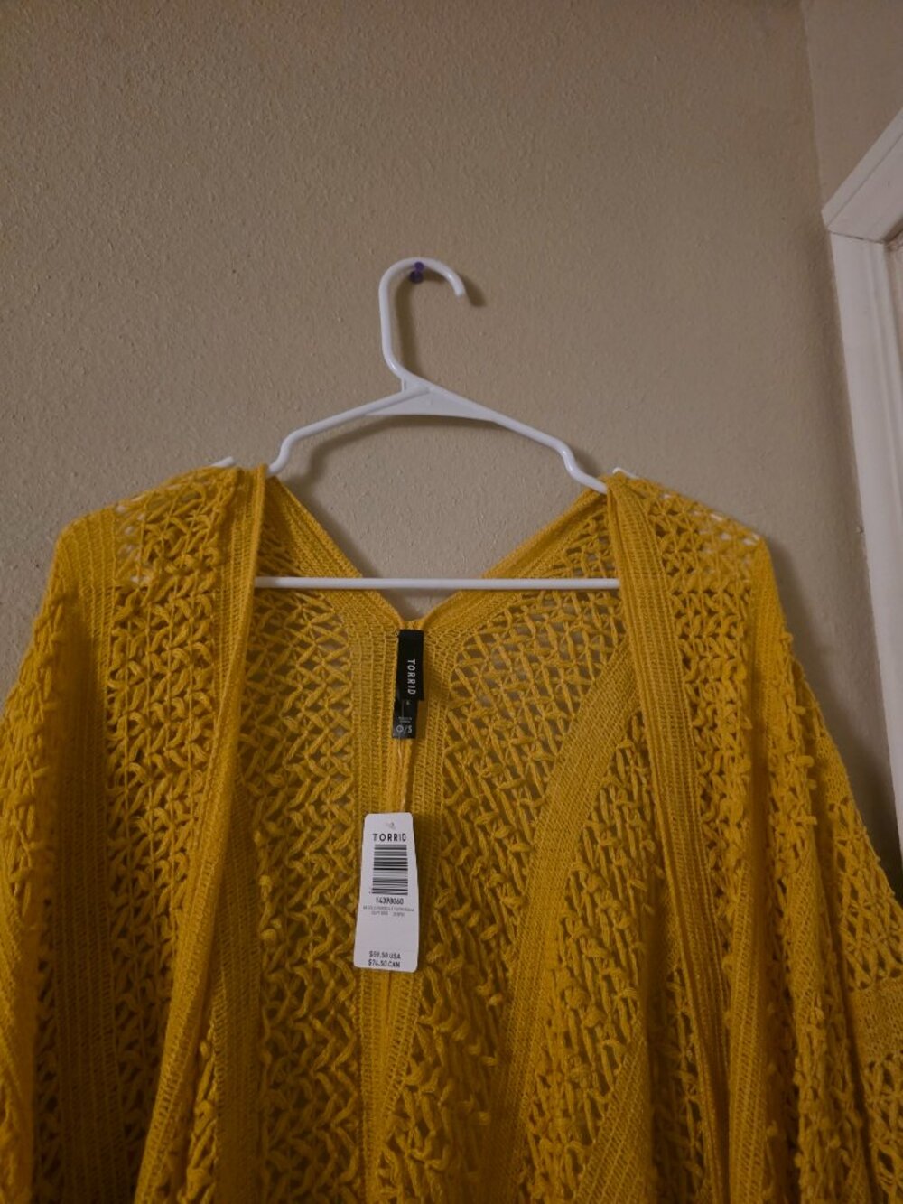 NWT Torrid Size O/S Yellow Ruana - Picture 3 of 4